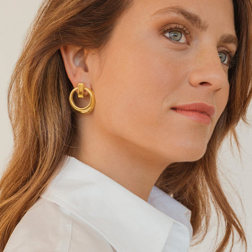 On-Off Earrings - Gold Plated - E0093 ORO00-CXC-Renee Taylor Gallery