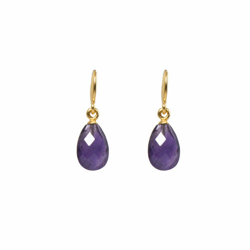 Amethyst 24K Gold Vermeil Earrings-Joyla-Renee Taylor Gallery