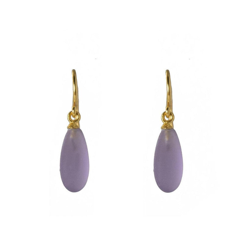 French Wire Matte Drop Earrings Fair Trade Gold - E01-048M-Joyla-Renee Taylor Gallery