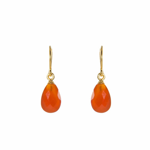 Faceted Carnelian 24K Gold Vermeil Earrings-Joyla-Renee Taylor Gallery