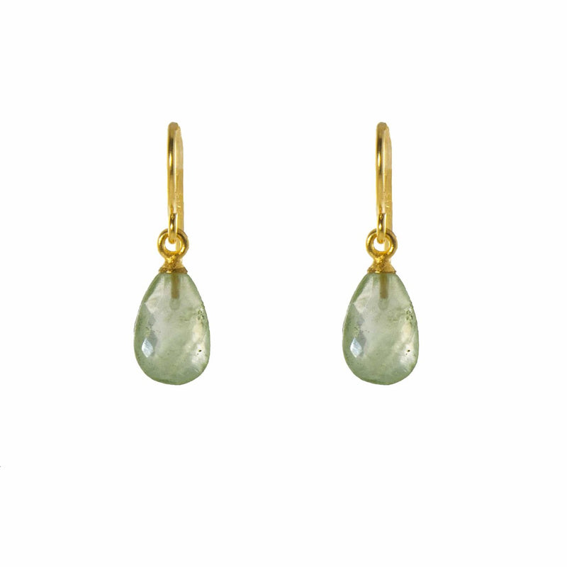 Faceted Prehnite 24K Gold Vermeil Earrings-Joyla-Renee Taylor Gallery