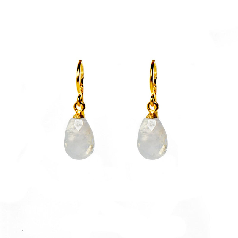 Faceted Rainbow Moonstone 24K Gold Vermeil Earrings-Joyla-Renee Taylor Gallery