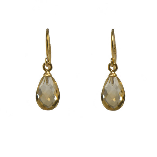 Faceted Citrine 24K Gold Vermeil Earrings-Joyla-Renee Taylor Gallery