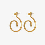 Curl Hoop Earrings - Gold Plated - E0100 ORO00-CXC-Renee Taylor Gallery