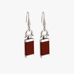 Omega Alejandra Earrings - Silver Plated, Burgundy Methacrylate - E0105 MKB00-CXC-Renee Taylor Gallery