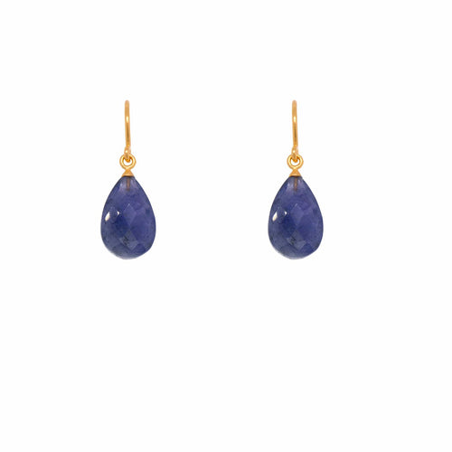 Tanzanite 24K Gold Vermeil Earrings-Joyla-Renee Taylor Gallery