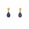 Cube Tanzanite 24K Gold Vermeil Earrings-Joyla-Renee Taylor Gallery