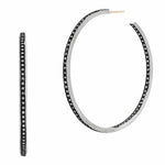 Signature Classic Pavé Hoop Earrings - PRZE020382B-14K-Freida Rothman-Renee Taylor Gallery