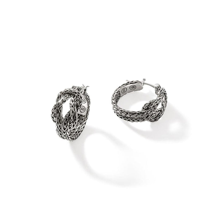 Love Knot Hoop Earrings, Sterling Silver - EB900990-John Hardy-Renee Taylor Gallery