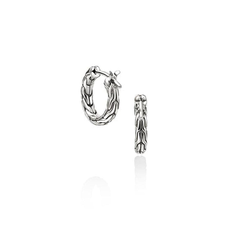 Essentials Silver Hoop Earrings 14mm - EB98922-John Hardy-Renee Taylor Gallery