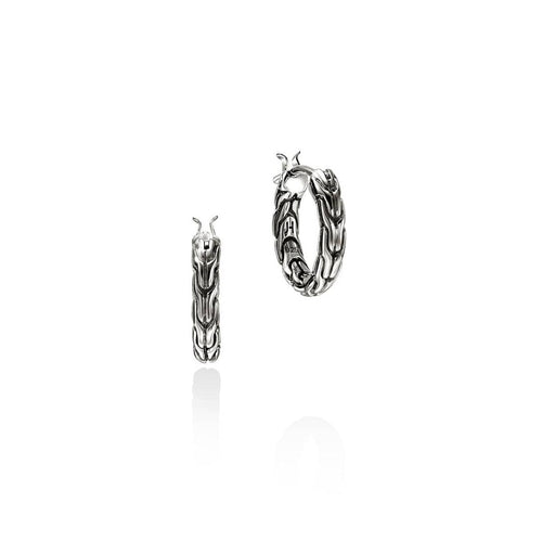 Essentials Silver Hoop Earrings 14mm - EB98922-John Hardy-Renee Taylor Gallery