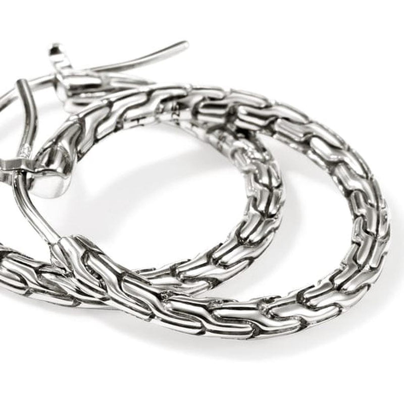 Essentials Silver Hoop Earrings 22mm - EB98923-John Hardy-Renee Taylor Gallery