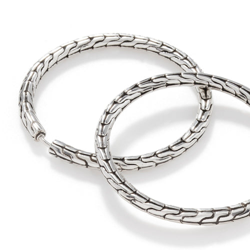 Carved Chain Medium Hoop Earring - EB99254-John Hardy-Renee Taylor Gallery