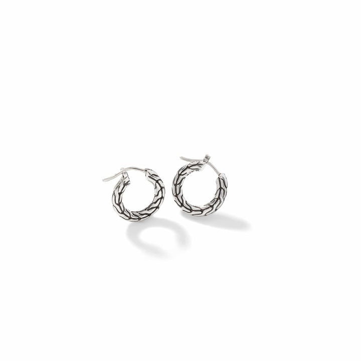 Essentials Silver Extra Small Hoop Earrings - EB999709-John Hardy-Renee Taylor Gallery