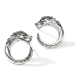 Naga Silver Stud Earrings with Blue Sapphires - EBS603731BSP-John Hardy-Renee Taylor Gallery