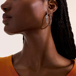 Spear Hoop, Sterling Silver, Black Sapphire Earrings - EBS986744BLS-John Hardy-Renee Taylor Gallery