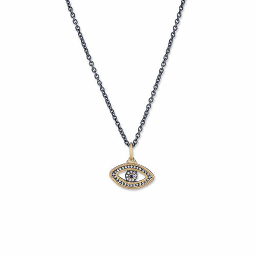Evil Eye Pendant with Diamond & Sapphire by Lika Behar