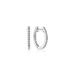 14K White Gold Classic 15mm Pavé Diamond Huggies - EG11122W45JJ-Gabriel & Co.-Renee Taylor Gallery