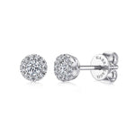 14K White Gold Diamond Halo Stud Earrings - EG11812W45JJ-Gabriel & Co.-Renee Taylor Gallery