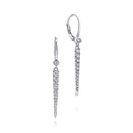 14K White Gold Peek A Boo Spike Diamond Earrings - EG12457W45JJ-Gabriel & Co.-Renee Taylor Gallery