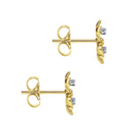 14K Yellow Gold Stacked Flower Diamond Stud Earrings - EG12465Y45JJ-Gabriel & Co.-Renee Taylor Gallery