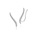 14K White Gold Curving Bar Ear Crawler Diamond Earrings - EG12939W45JJ-Gabriel & Co.-Renee Taylor Gallery