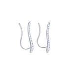 14K White Gold Curving Bar Ear Crawler Diamond Earrings - EG12939W45JJ-Gabriel & Co.-Renee Taylor Gallery