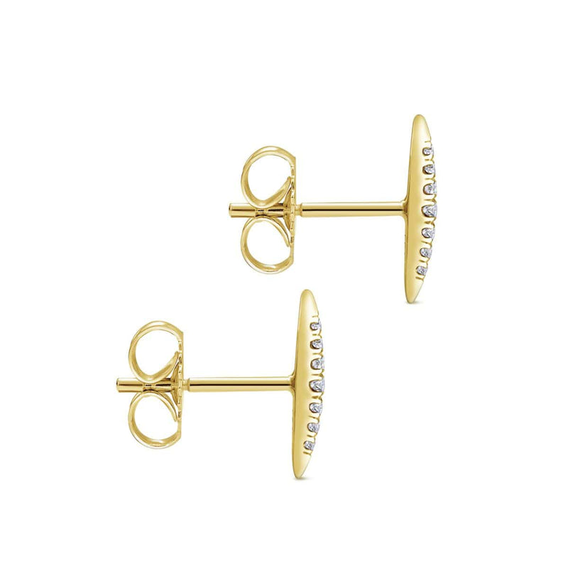 14K Yellow Gold Pavé Diamond Spiked Stud Earrings - EG13083Y45JJ-Gabriel & Co.-Renee Taylor Gallery