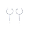 14K White Gold Pavé 10mm Diamond Spike Huggie Drop Earrings - EG13333W45JJ-Gabriel & Co.-Renee Taylor Gallery
