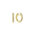 14K Yellow Gold Segmented 10mm Diamond Huggies - EG13457Y45JJ-Gabriel & Co.-Renee Taylor Gallery