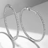 14K White Gold French Pavé 30mm Round Inside Out Diamond Hoop Earrings - EG13466W45JJ-Gabriel & Co.-Renee Taylor Gallery