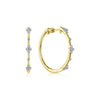 14K Yellow Gold Prong Set 20mm Round Classic Diamond Hoop Earrings - EG13672Y45JJ-Gabriel & Co.-Renee Taylor Gallery
