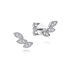 14K White Gold Triple Marquise Shape Diamond Station Stud Earrings - EG14095W45JJ-Gabriel & Co.-Renee Taylor Gallery