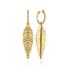 14K Yellow Plain Gold Huggie Drop Leaf Earrings - EG14359Y4JJJ-Gabriel & Co.-Renee Taylor Gallery