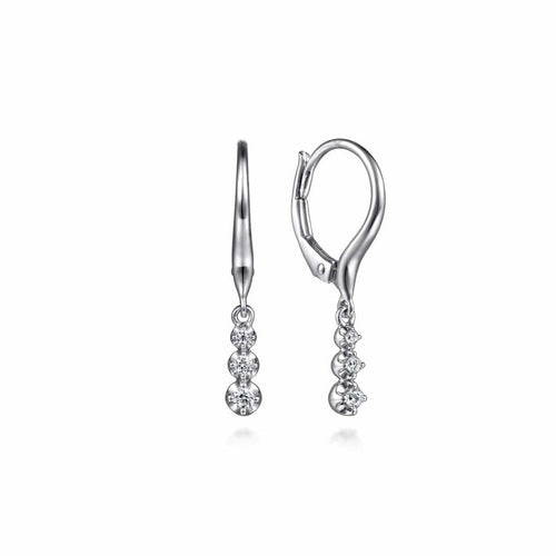 14K White Gold Diamond Drop Earrings - EG14611W45JJ-Gabriel & Co.-Renee Taylor Gallery