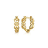 14K Yellow Gold Bujukan Cutout Huggie Earrings - EG14621Y4JJJ-Gabriel & Co.-Renee Taylor Gallery