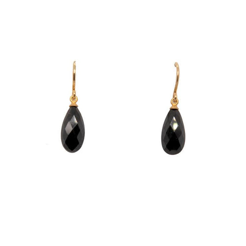 Signature Wire Faceted Black Spinel 24K Gold Vermeil Earrings-Joyla-Renee Taylor Gallery