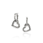 JH Essential Heart Drop Earrings, Gold, Sterling Silver, Diamonds - EZZP989712DI-John Hardy-Renee Taylor Gallery