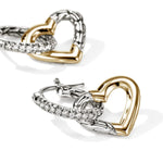 JH Essential Heart Drop Earrings, Gold, Sterling Silver, Diamonds - EZZP989712DI-John Hardy-Renee Taylor Gallery