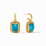 Cheval Hoop & Charm Earring - Iridescent London Blue-Julie Vos-Renee Taylor Gallery