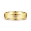 14K Yellow Gold 6mm - Men's Wedding Band in Sandblast Finish - MBH0164-60Y4JJJ-Gabriel & Co.-Renee Taylor Gallery