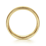 14K Yellow Gold 6mm - Men's Wedding Band in Sandblast Finish - MBH0164-60Y4JJJ-Gabriel & Co.-Renee Taylor Gallery
