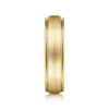 14K Yellow Gold 6mm - Men's Wedding Band in Sandblast Finish - MBH0164-60Y4JJJ-Gabriel & Co.-Renee Taylor Gallery