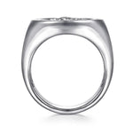 Emboss Signet Wide Band 925 Sterling Silver - MR20147SVJJJ-Gabriel & Co.-Renee Taylor Gallery