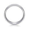 14K White Gold 8mm - Men's Wedding Band in Satin Finish - MBM0141-80W4JJJ-Gabriel & Co.-Renee Taylor Gallery