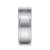 14K White Gold 8mm - Men's Wedding Band in Satin Finish - MBM0141-80W4JJJ-Gabriel & Co.-Renee Taylor Gallery