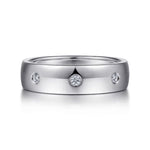 14K White Gold Diamond Men's Wedding Ring in High Polished Finish - MR15672W44JJ-Gabriel & Co.-Renee Taylor Gallery