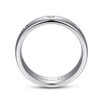 14K White Gold Diamond Men's Wedding Ring in High Polished Finish - MR15672W44JJ-Gabriel & Co.-Renee Taylor Gallery