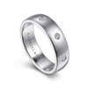 14K White Gold Diamond Men's Wedding Ring in High Polished Finish - MR15672W44JJ-Gabriel & Co.-Renee Taylor Gallery