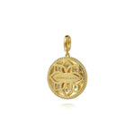 14K Gold Diamond, Blue Sapphire & Topaz Enamel Medallion Pendant – PT6649EMY45MC-Gabriel & Co.-Renee Taylor Gallery